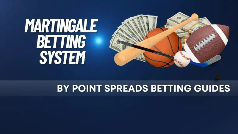 Illustration of Martingale betting strategy with casino chips, roulette wheel, and betting charts