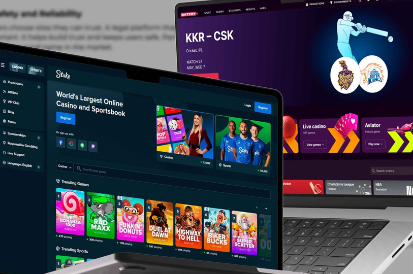 Safe betting sites homepage screenshot