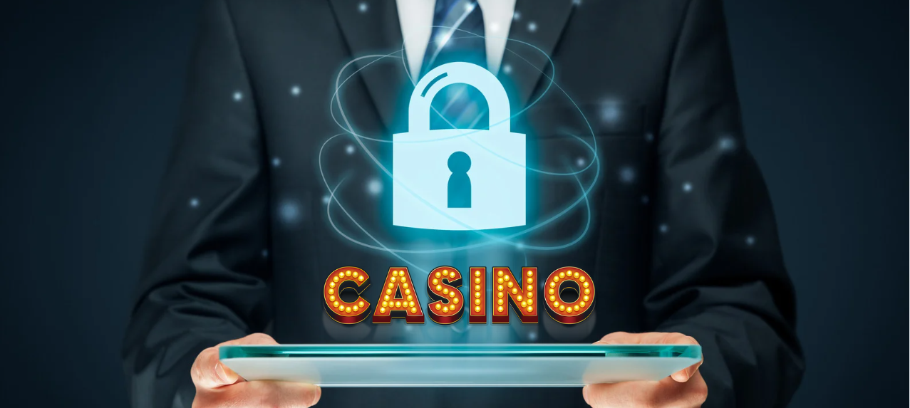 Casino bonus offer with small print and warning sign