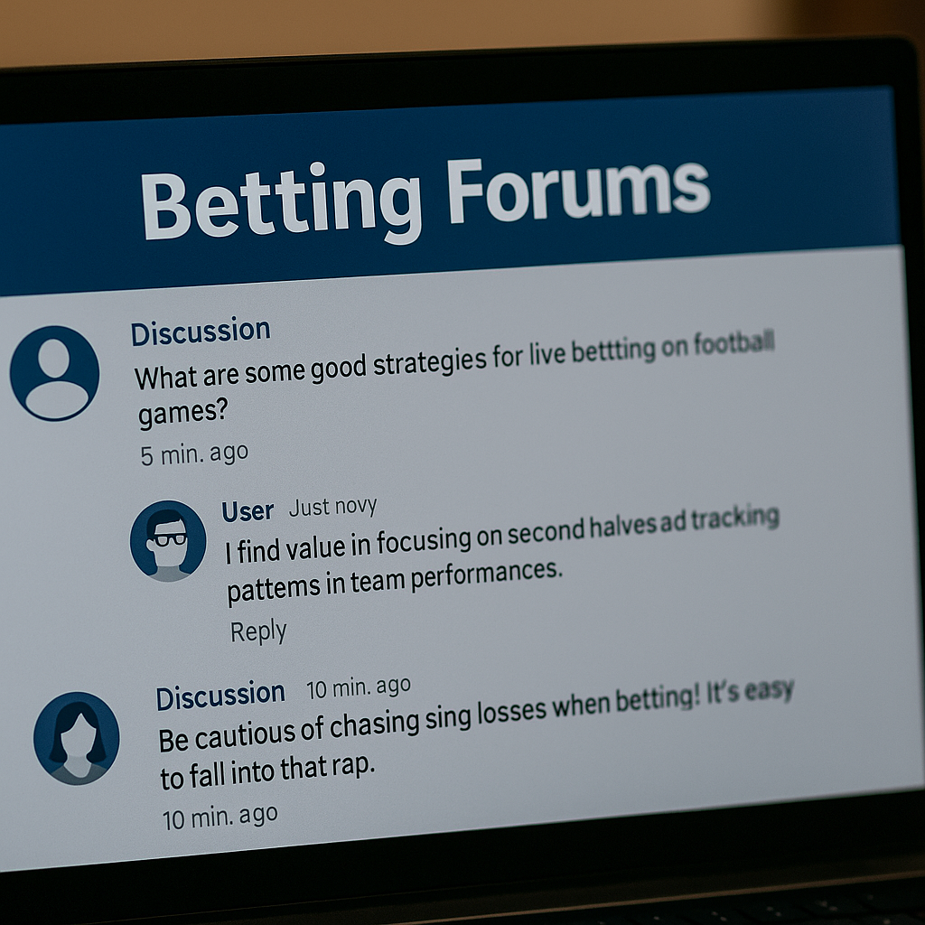 users discussing betting strategies on a forum screen